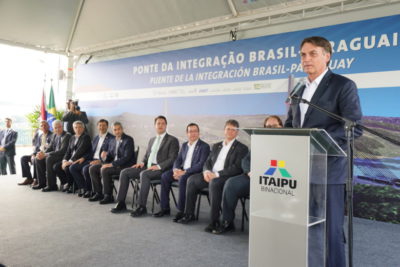 Solenidade do início das obras da Ponte da Integração em 2019. Foto: IB/Divulgação