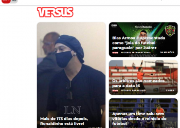 Reprodução do site do jornal La Nación