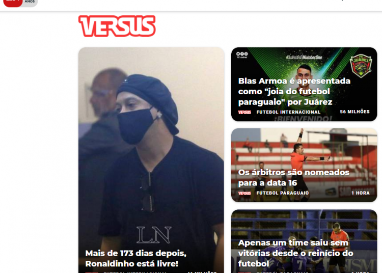 Reprodução do site do jornal La Nación
