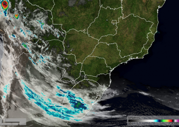 Foto de satélite divulgada nesta segunda-feira pelo Simepar