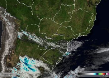 Foto de satélite divulgada hoje (09) pelo Simepar.