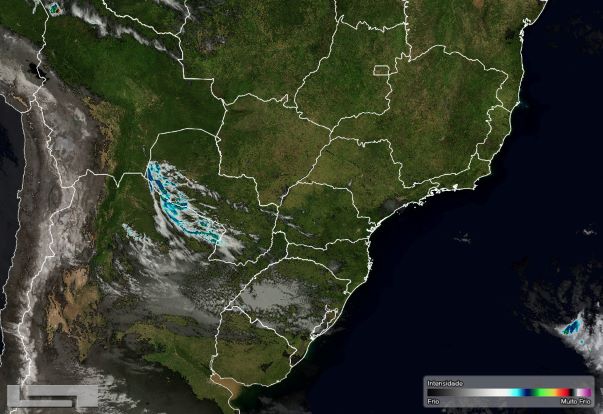 Foto de satélite divulgada hoje (11) pelo Simepar
