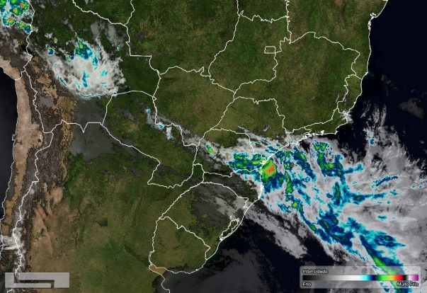 Foto divulgada pelo Simepar hoje (28).