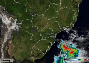 Foto de satlétite divulgada hoje (10) pelo Simepar