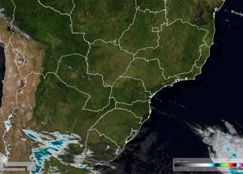 Foto de satélite divulgada hoje (04) pelo Simepar