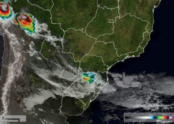 Foto de satélite divulgada pelo Simepar nesta segunda (07)