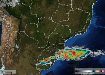 Foto de satélite divulgada pelo Simepar hoje (30)