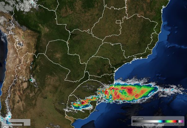 Foto de satélite divulgada pelo Simepar hoje (30)
