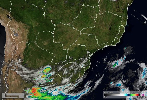 Foto de satélite divulgada hoje (25) pelo Simepar
