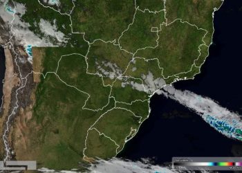 Foto de satélite divulgada hoje (18) pelo Simepar