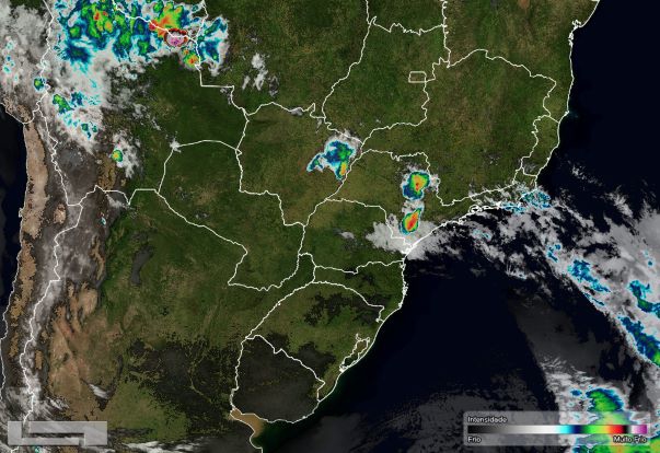 Foto de satélite divulgadas hoje (29) pelo Simepar