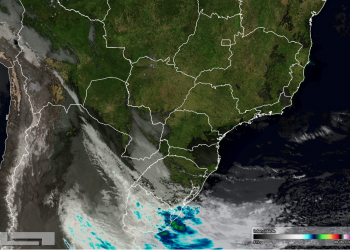 Foto de satélite divulgada pelo Simepar nesta quarta-feira (02)