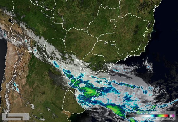 Foto de satélite divulgada nesta quarta (16) pelo Simepar