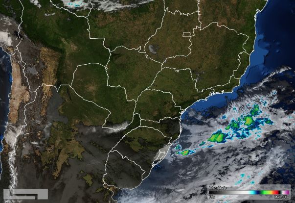 Foto de satélite divulgada hoje (05) pelo Simepar