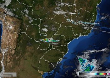 Foto de satélite divulgada hoje pelo Simepar