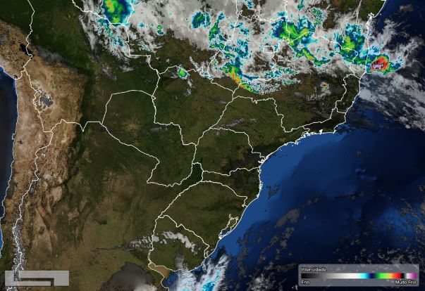 Foto de satélite divulgada neste sábado pelo Simepar