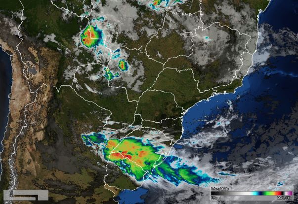 Foto de satélite divulgada nesta sexta-feira (23) pelo Simepar