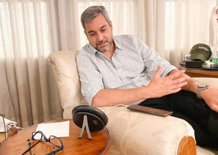 O presidente do Paraguai, Mario Abdo Benítez. (Foto: Presidência)