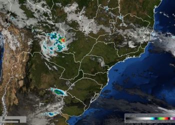 Foto de satélite divulgada pelo Simepar nesta quarta-feira (21).