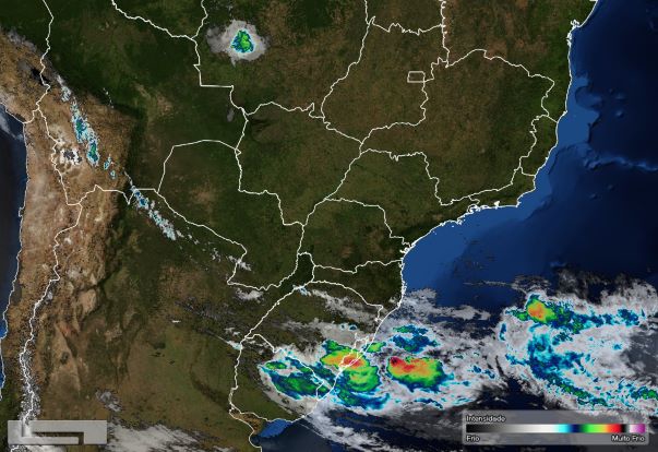 Foto de satélite divulgada hoje (02) pelo Simepar
