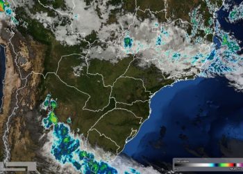 Foto de satélite divulgada hoje pelo Simepar