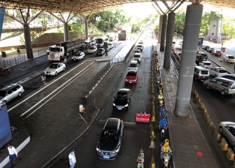 Aduana da Ponte da Amizade em Ciudad del Este onde ocorreu o acidente. Foto: MOPC/Agência IP