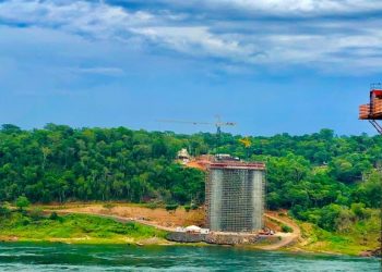 Foto tirada ontem mostra o estágio das obras. Fotos: Patrícia Iunovich/Itaipu Binacional