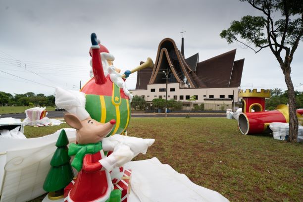 Veja qual será o trajeto para ver a decoração do Natal da Itaipu de dentro  do carro – Não viu?