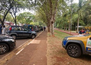 Blitz para verificação de veículos com placas estrangeiras. Foto: GDia