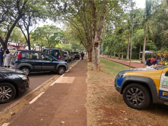 Blitz para verificação de veículos com placas estrangeiras. Foto: GDia