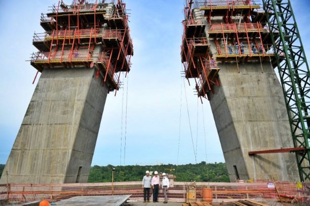 Ponte da Integração em construção. Foto: Agência IP/divulgação