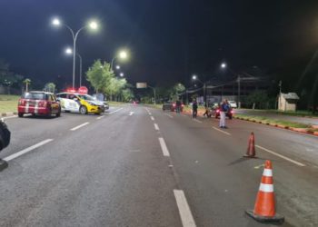 Fiscalização em Foz contra a Covid-19. Foto: PMFI