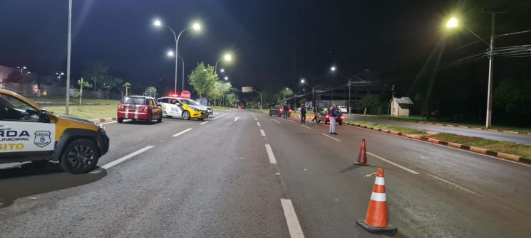 Fiscalização em Foz contra a Covid-19. Foto: PMFI