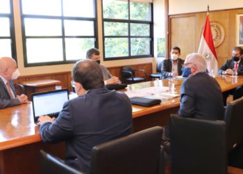 Reunião de empresários dos EUA com ministro do Paraguai. Foto: Agência IP/MIC