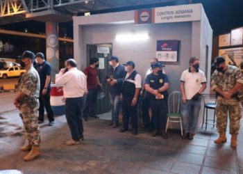 Operativo na zona primária da Ponte da Amizade. Foto: UIC.