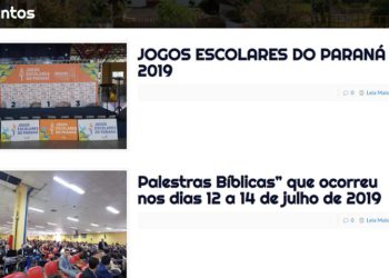 Reprodução do site do Centro de Convenções na qual pode se constatar que os últimos eventos no local foram realizados em 2019.