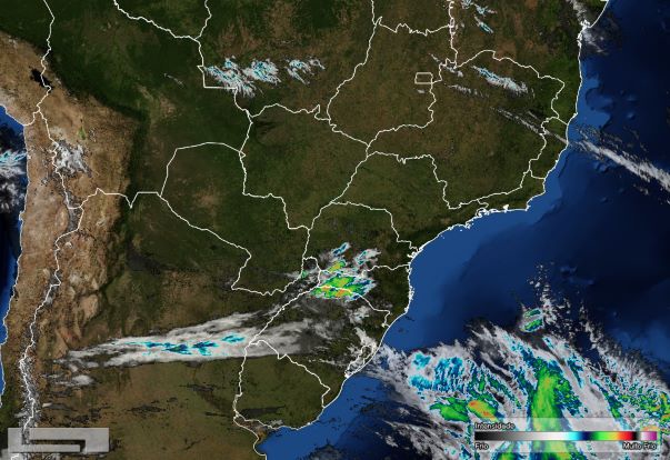 Foto de satélite divulgada nesta quarta-feira (02) pelo Simepar
