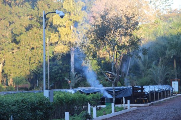 Onde há fumaça... não há gelo: plantas do RBV foram protegidas com uma técnica nova. Fotos: divulgação/JIE