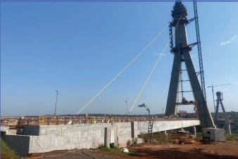 Na foto do DER-PR, podem ser vistos os cabos já tensionados. Foto: DER-PR/Divulgação