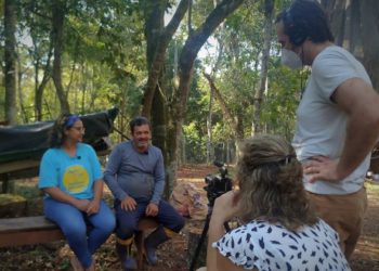 Estevam Martins de Souza e Márcia Fernandes de Oliveira relataram sua experiência com a piscicultura familiar. Fotos: Tamiris Amâncio