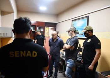 Brasileiro é preso pelas autoridades paraguaias. Foto: SENAD/Divulgação