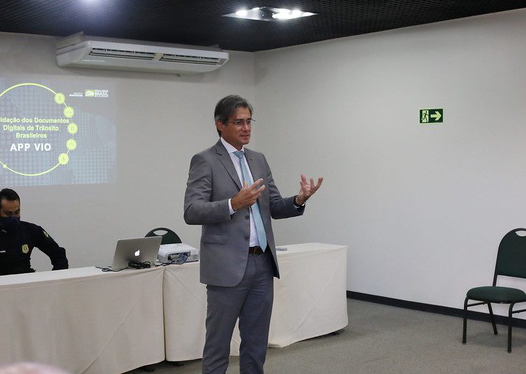 Secretário Nacional de Trânsito, Frederico Carneiro. Foto PMFI