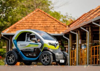 Modelo de carro elétrico usado pela usina de Itaipu. Foto: PTI/divulgação