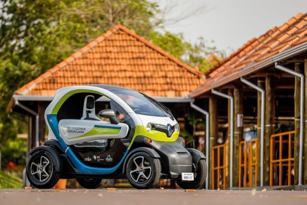 Modelo de carro elétrico usado pela usina de Itaipu. Foto: PTI/divulgação