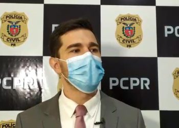 Delgado fala para a imprensa. Foto: PCPR/Divulgação