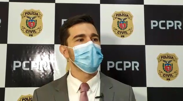 Delgado fala para a imprensa. Foto: PCPR/Divulgação