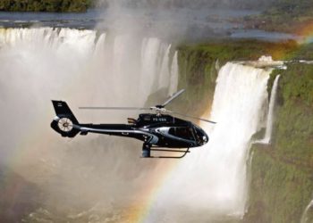 Uma visão aérea das Cataratas do Iguaçu inigualável. Foto: Helisul