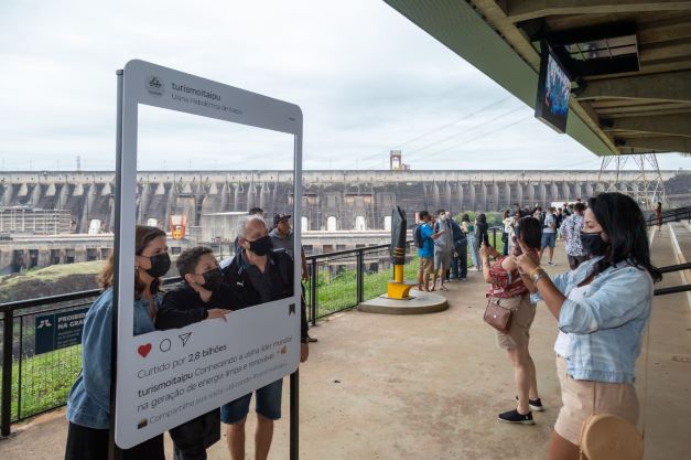 Na Itaipu, mirante Central é um dos pontos mais curtidos pelos turistas. Foto: divulgação/IB