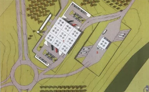 Projeto da zona primária da Ponte da Integração. Ilustração: IB/Divulgação