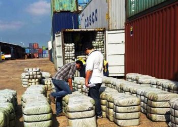 Droga apreendida em contêiner no Paraguai. Foto ilustrativa: Agência IP